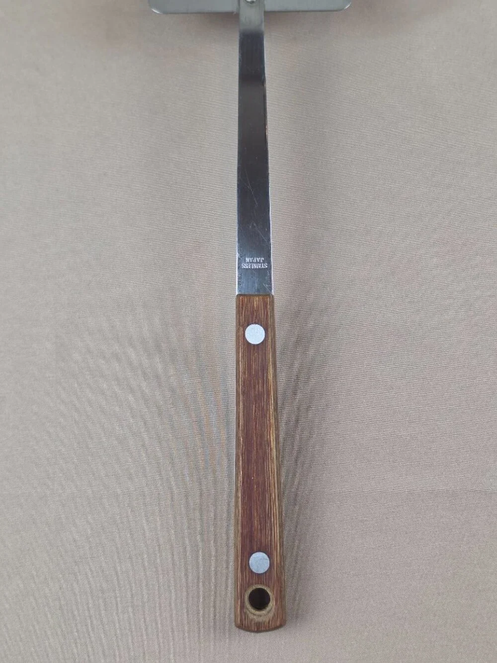 Vintage Spatula Long Handle Wood Flipper Turner Stainless Steel Japan